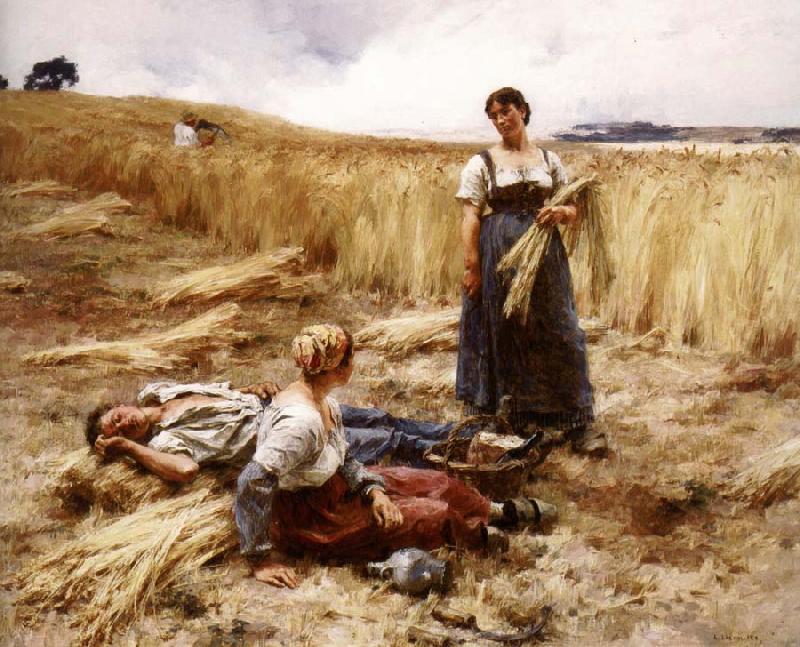 Leon Lhermitte Harvesters at Mount Saint-Pere France oil painting art